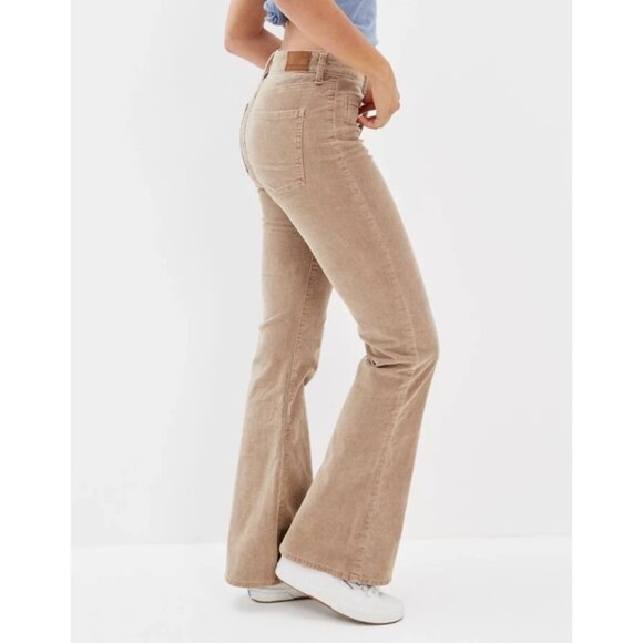 NWTs AE Stretch Corduroy Super High-Waisted Flare Pant - Picture 1 of 8